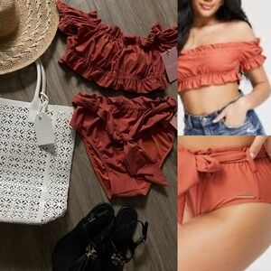 Nwt Juicy Couture Off shoulder good morning bikini retro off shoulder